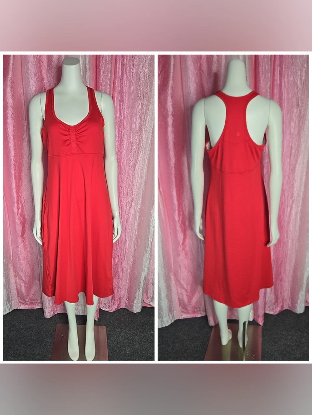 The North Face Abby Red Racerback Athleisure Dress Size Large